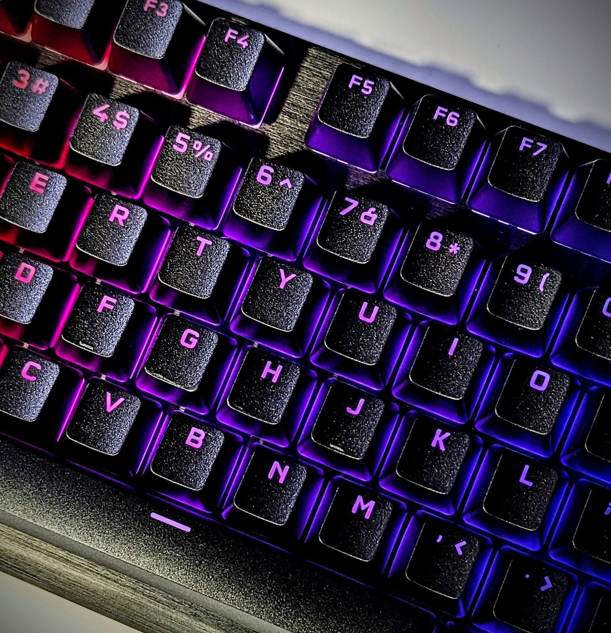 Corsair K60 RGB PRO Mechanical Gaming Keyboard 100% CHERRY Viola Mechanical Keyswitches - Black image 3