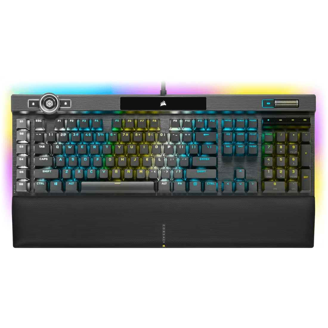 Corsair K100 RGB Optical-Mechanical Gaming Keyboard — CORSAIR OPX Switch — Black image 1