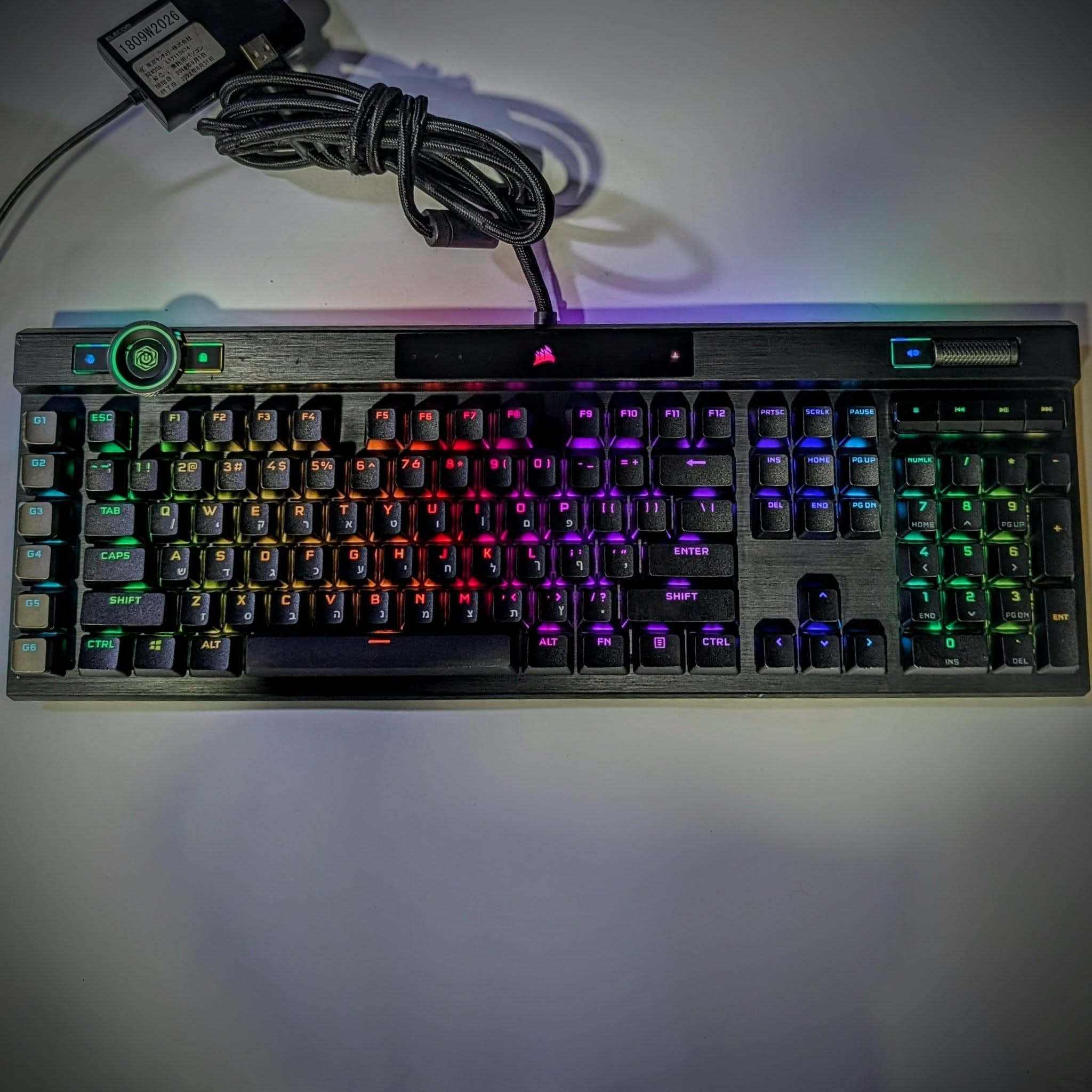 Corsair K100 RGB Optical-Mechanical Gaming Keyboard — CORSAIR OPX Switch — Black image 2