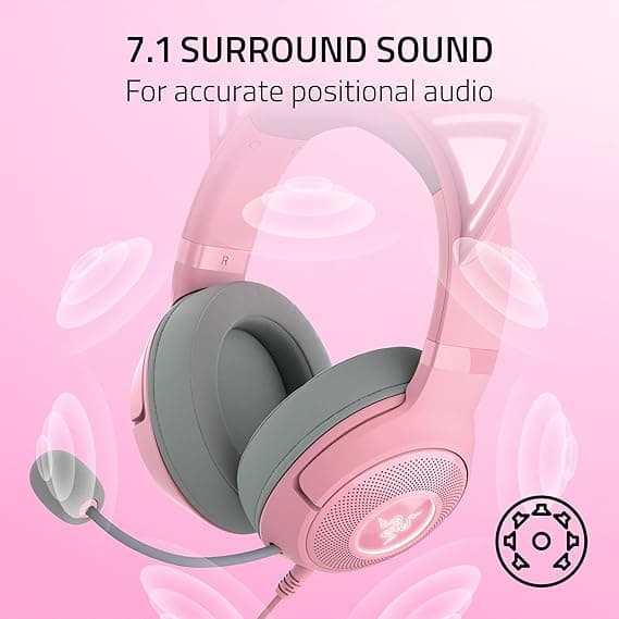 Razer Kraken Kitty V2 USB Wired Headset Pink image 2