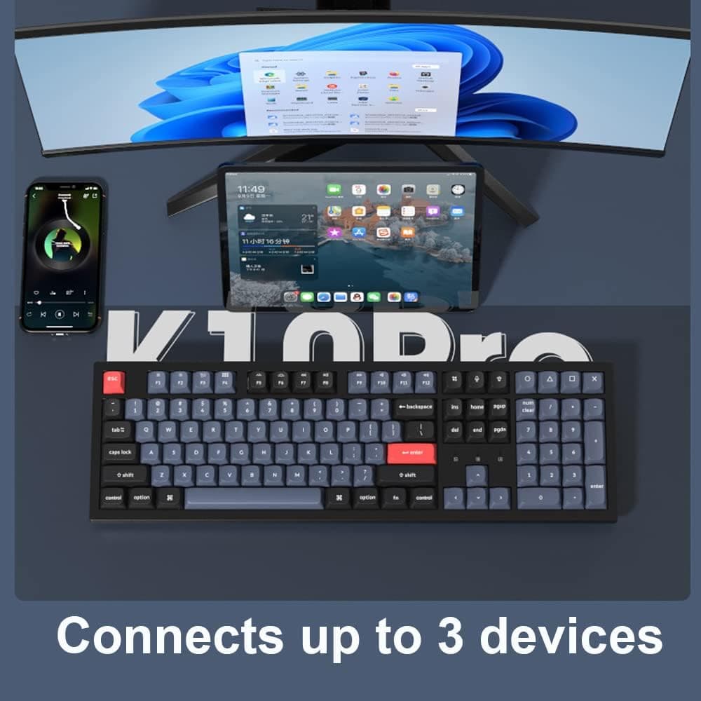 Keychron K10 Pro QMK/VIA Wireless Mechanical Keyboard image 2